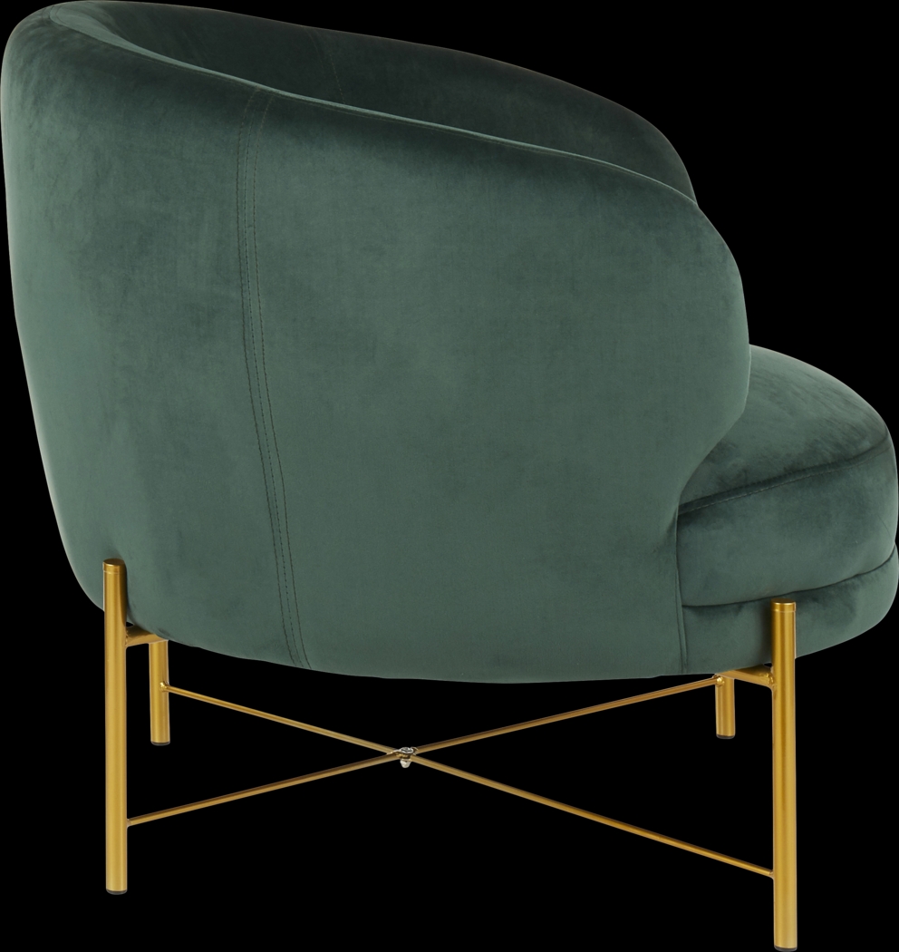 Chardan Green Accent Chair - Thumbnail - Image 2