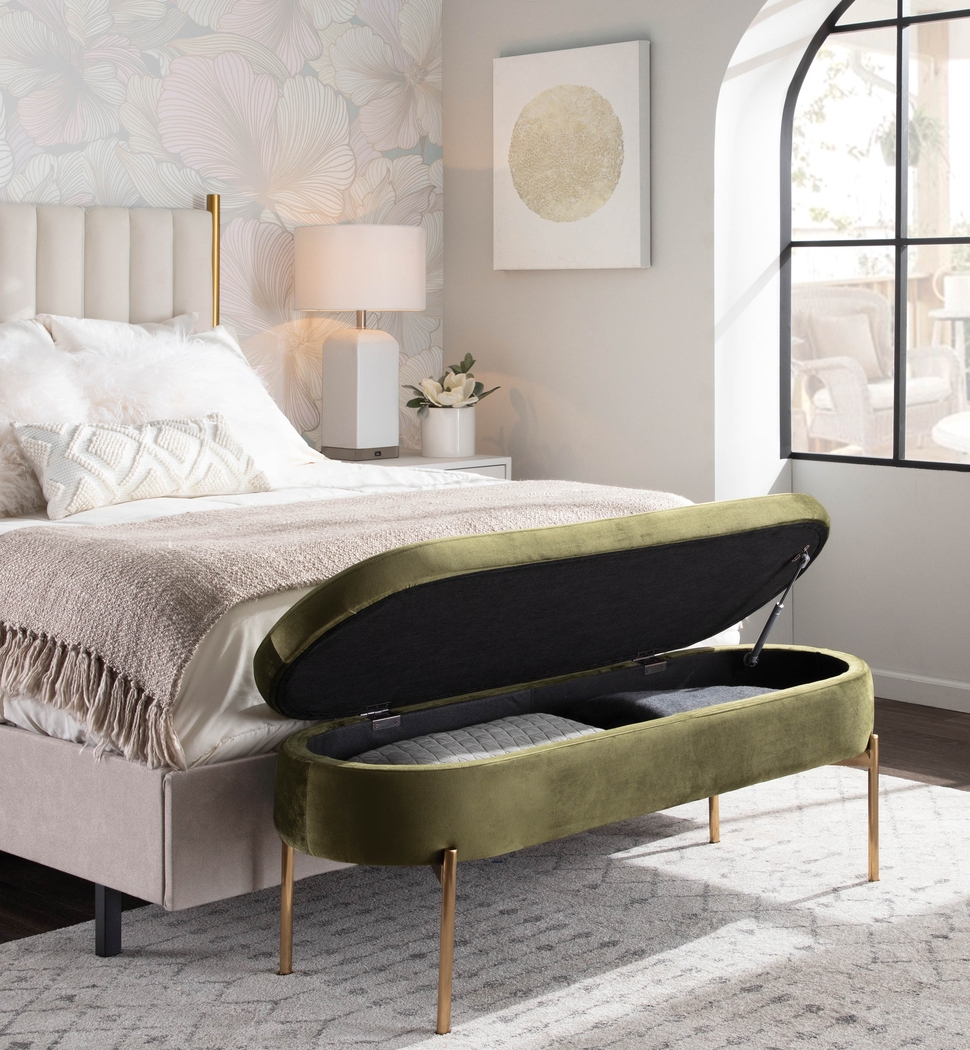 Chardan Green Storage Bench - Thumbnail - Image 13