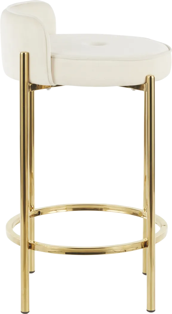 Chardan White Counter Height Stool, Set of 2 - Thumbnail - Image 3