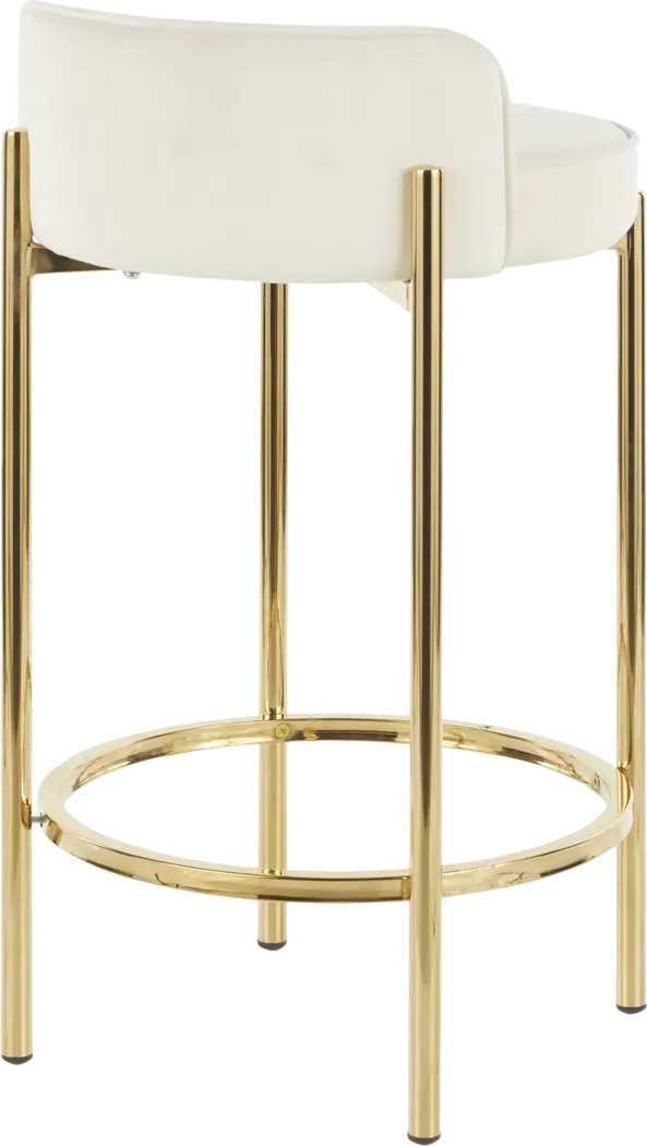 Chardan White Counter Height Stool, Set of 2 - Thumbnail - Image 4