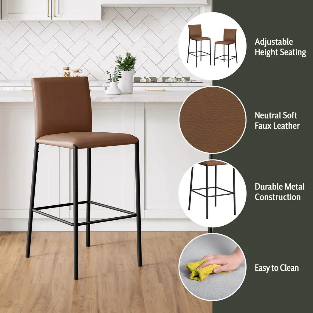 Charis Black Adjustable Stool - Thumbnail - Image 24