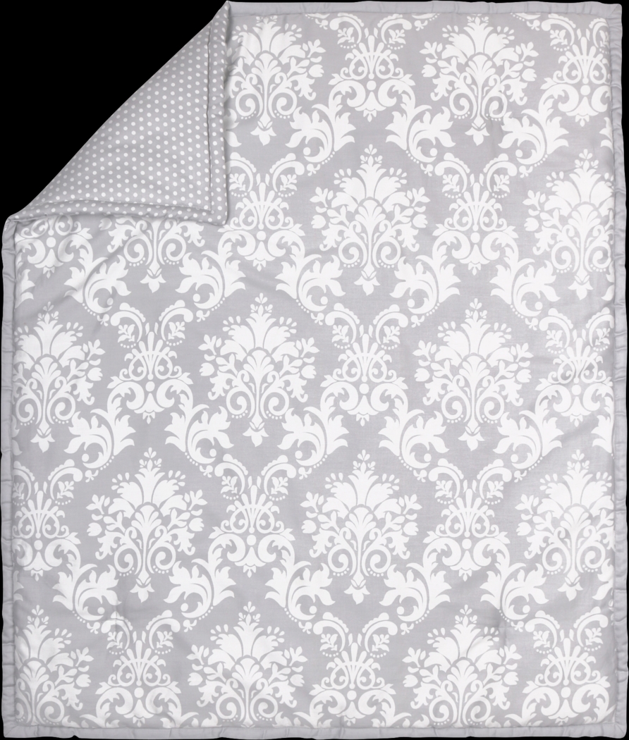 Charisha Gray 3 Pc Baby Bedding Set - Thumbnail - Image 2