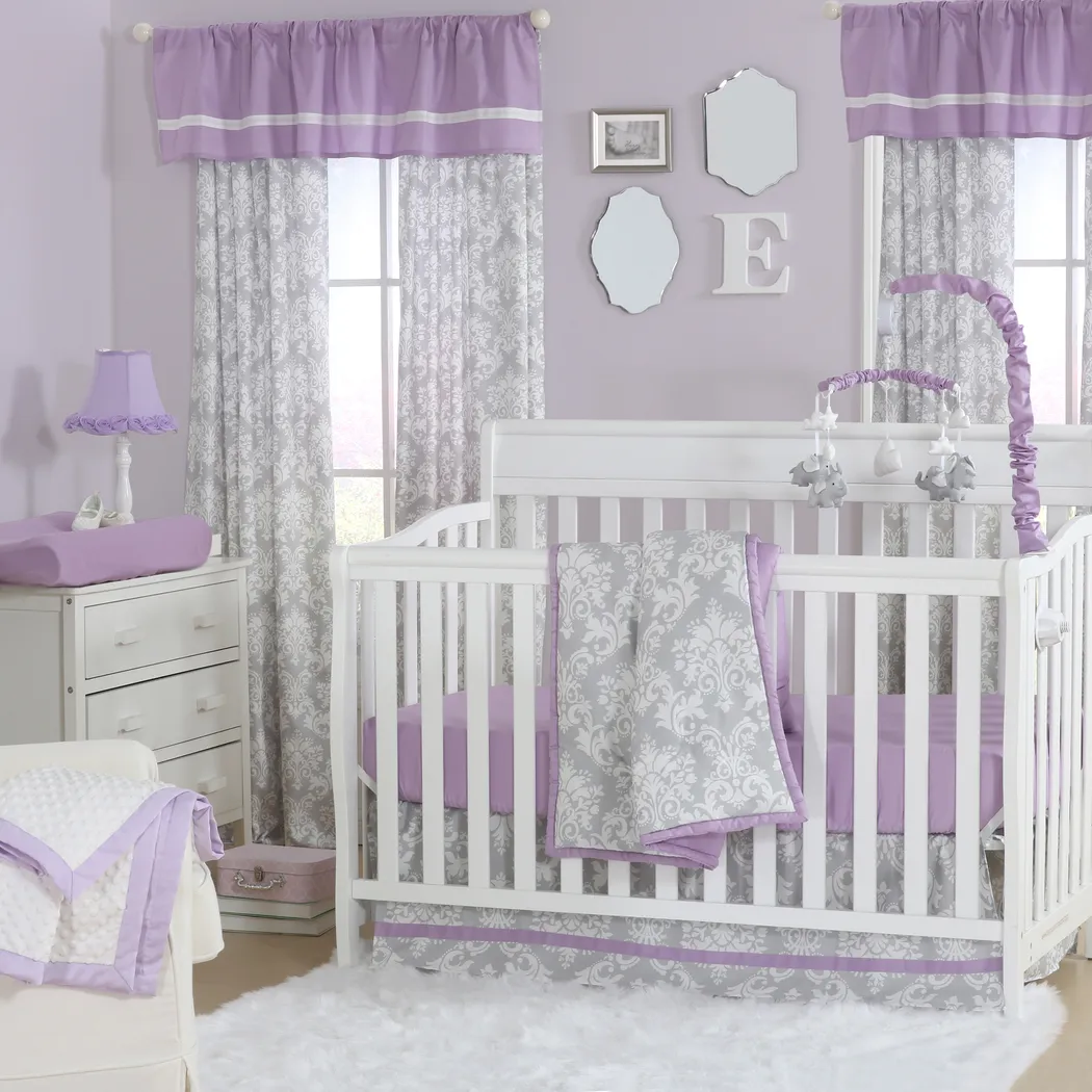 Charisha Lilac 3 Pc Baby Bedding Set - Thumbnail - Image 1