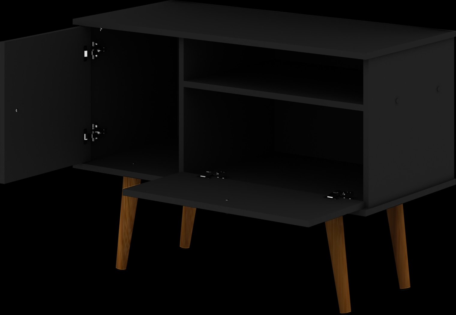 Charlack Black 35.5 in. Console - Thumbnail - Image 4