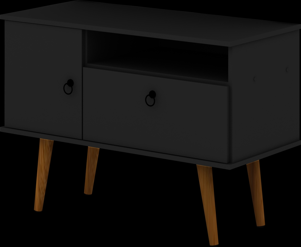 Charlack Black 35.5 in. Console - Thumbnail - Image 5