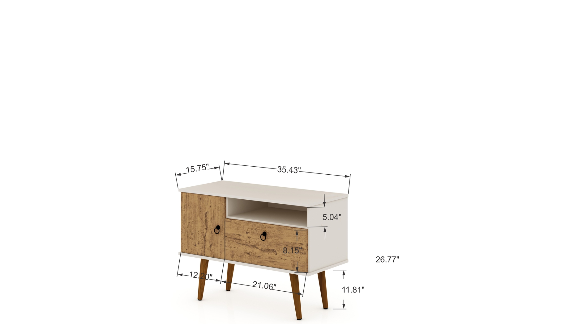 Charlack Brown 35.5 in. Console - Thumbnail - Image 3