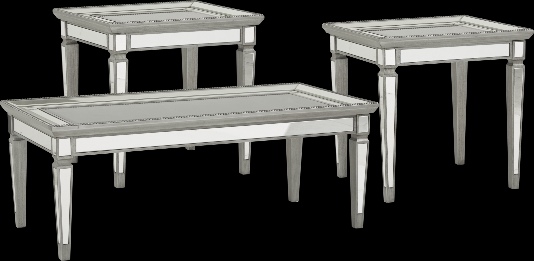 Charlaine Silver 3 Pc Table Set - Thumbnail - Image 1