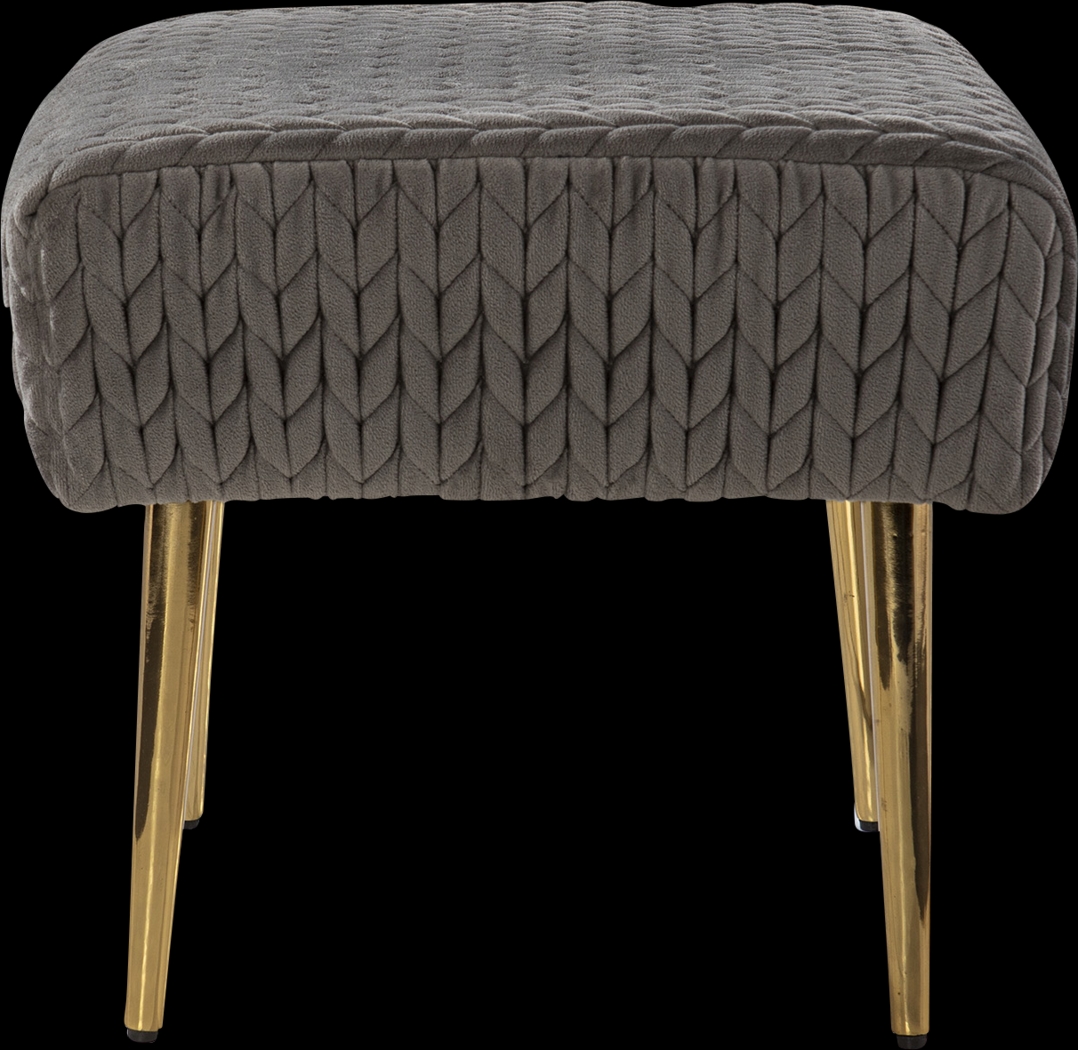 Charlcote Gray Ottoman - Thumbnail - Image 3