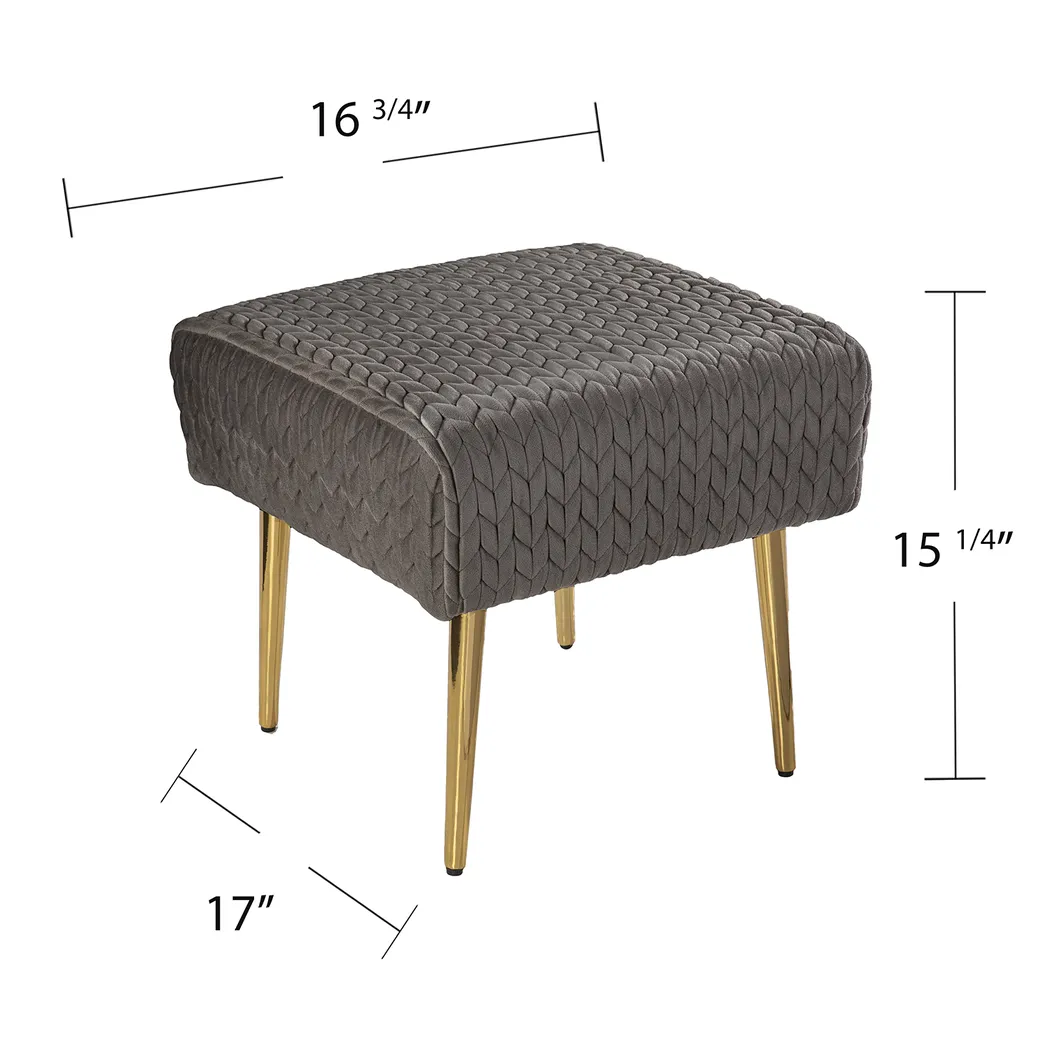 Charlcote Gray Ottoman - Image 7
