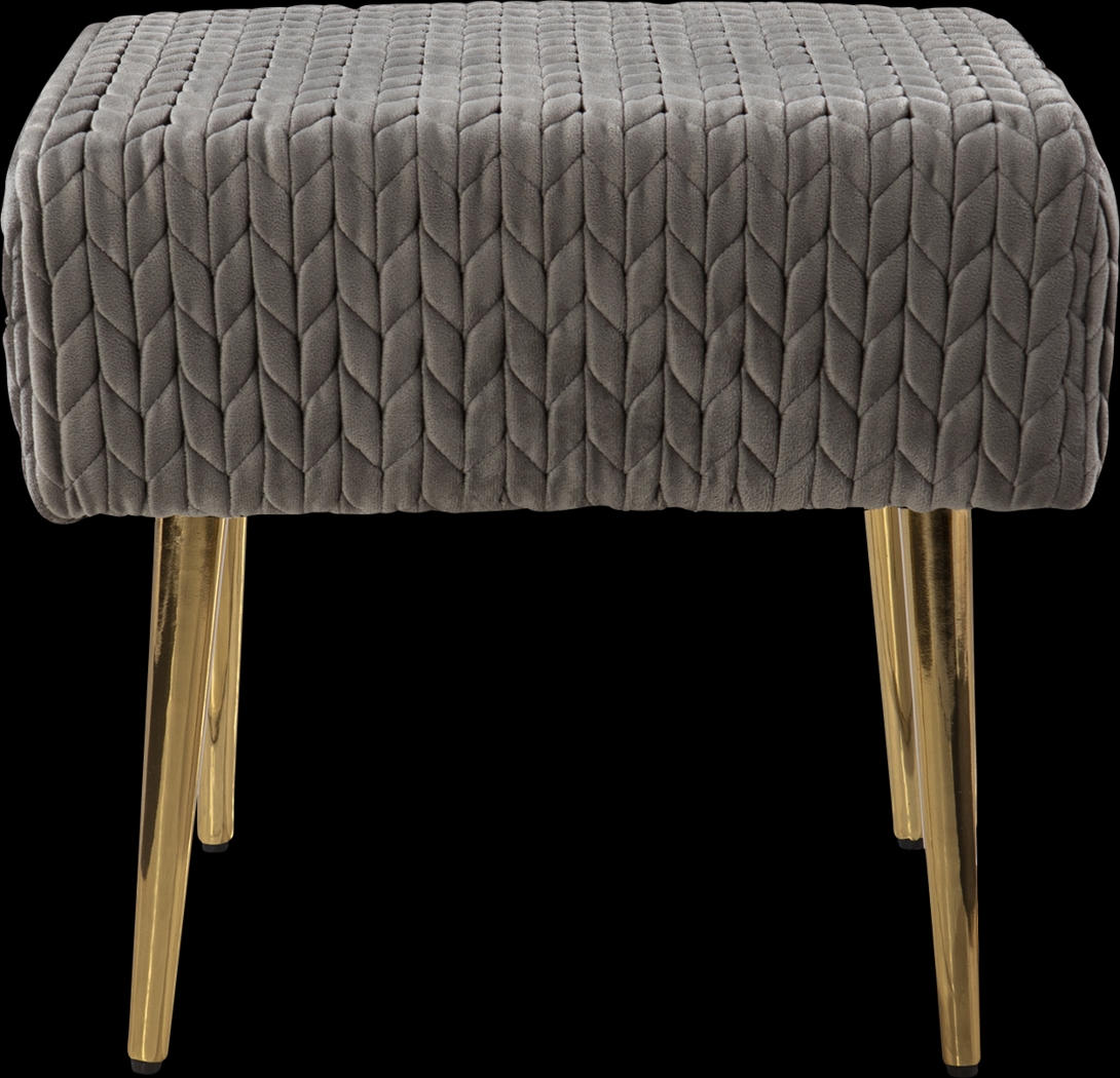 Charlcote Gray Ottoman - Thumbnail - Image 1