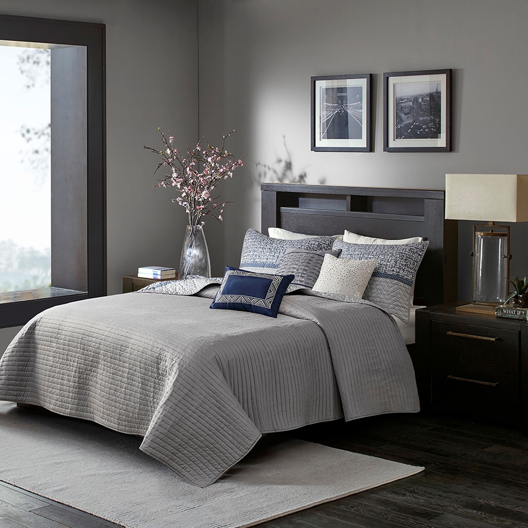 Charleagh Blue 6 pc King/Cal King Quilt Set - Thumbnail - Image 5