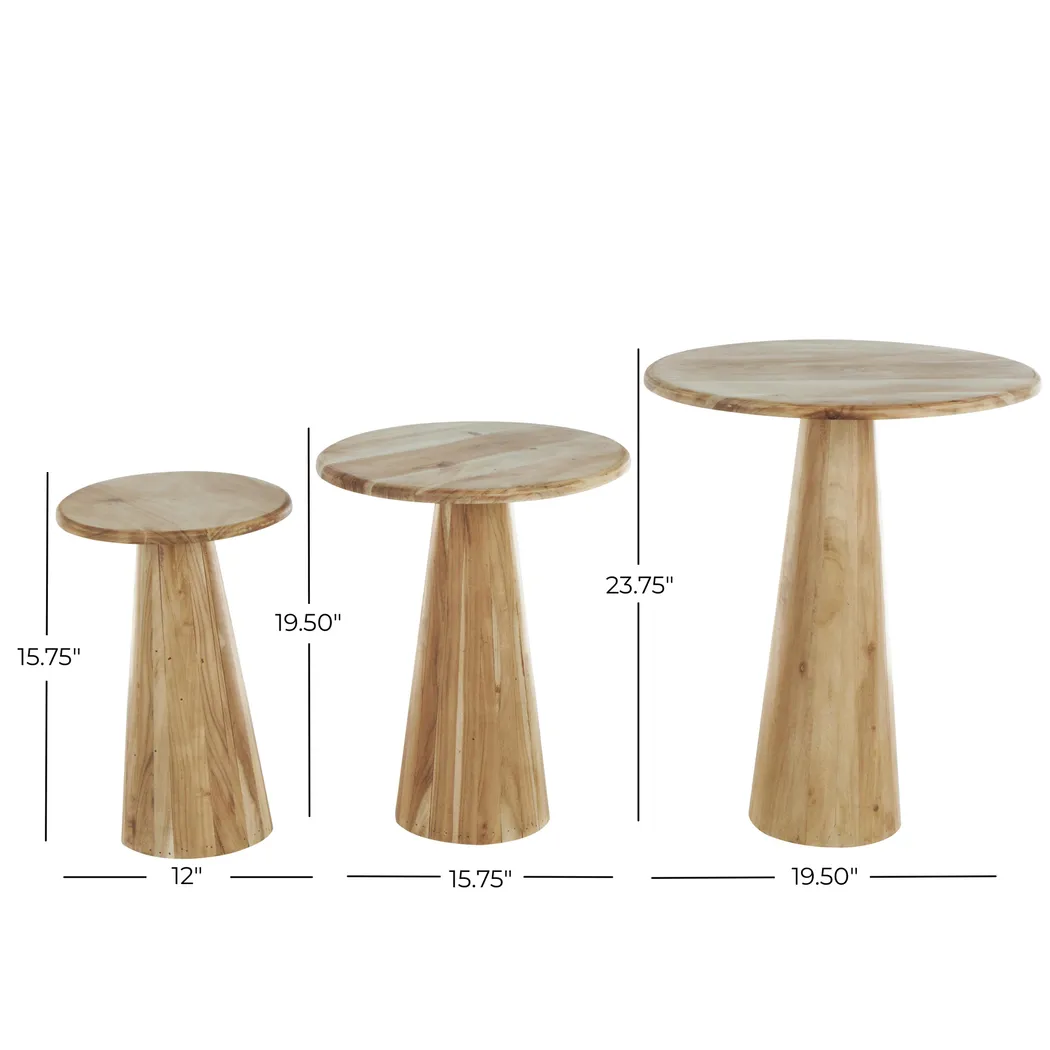 Charleigh Light Oak End Table, Set of 3 - Image 7