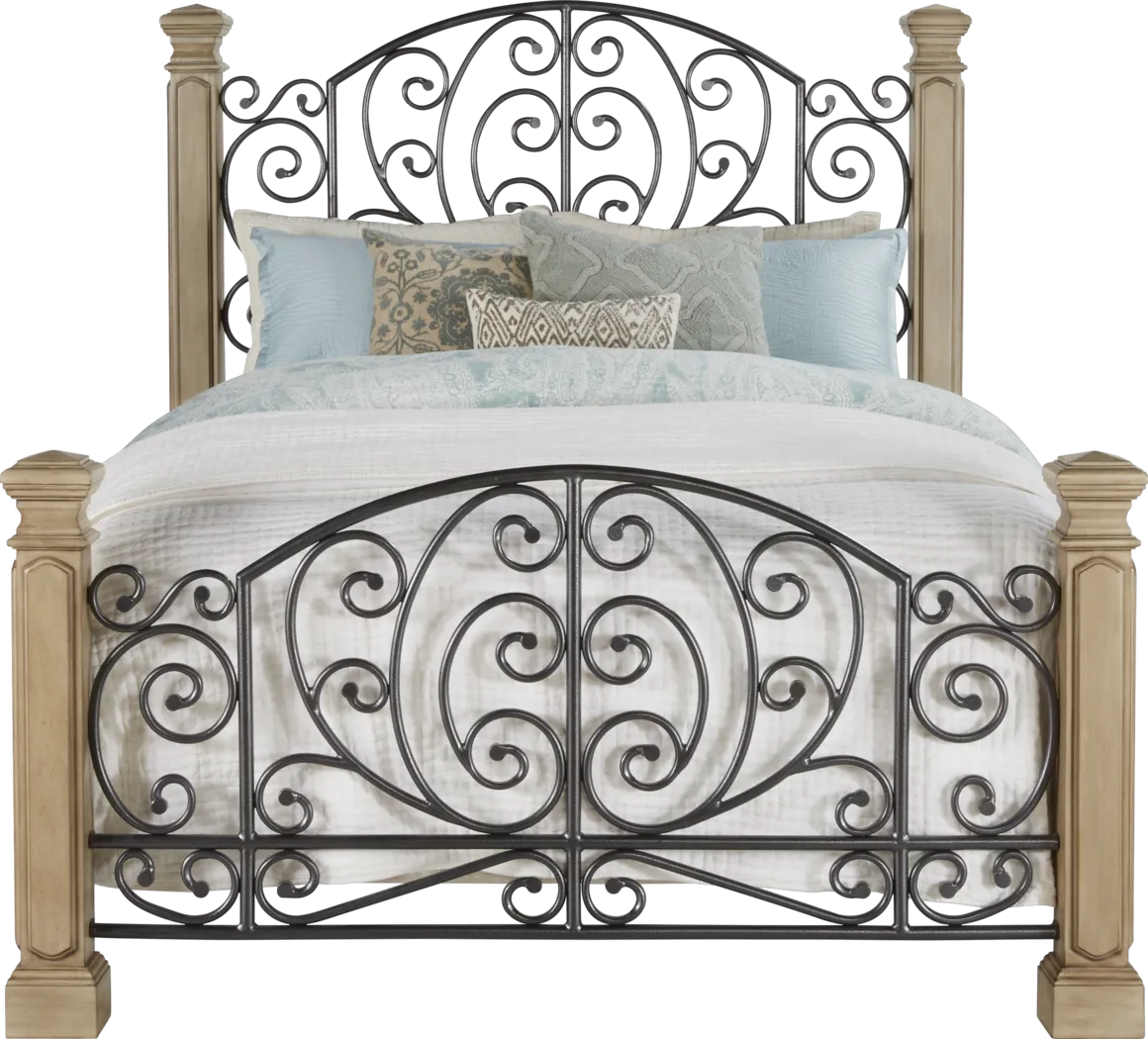 Charleston Buttermilk 3 Pc King Bed - Thumbnail - Image 1