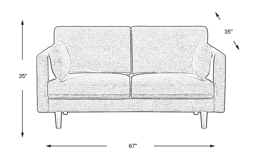 Dimension Image. Please refer to the Dimension Tab on this page for dimension details.