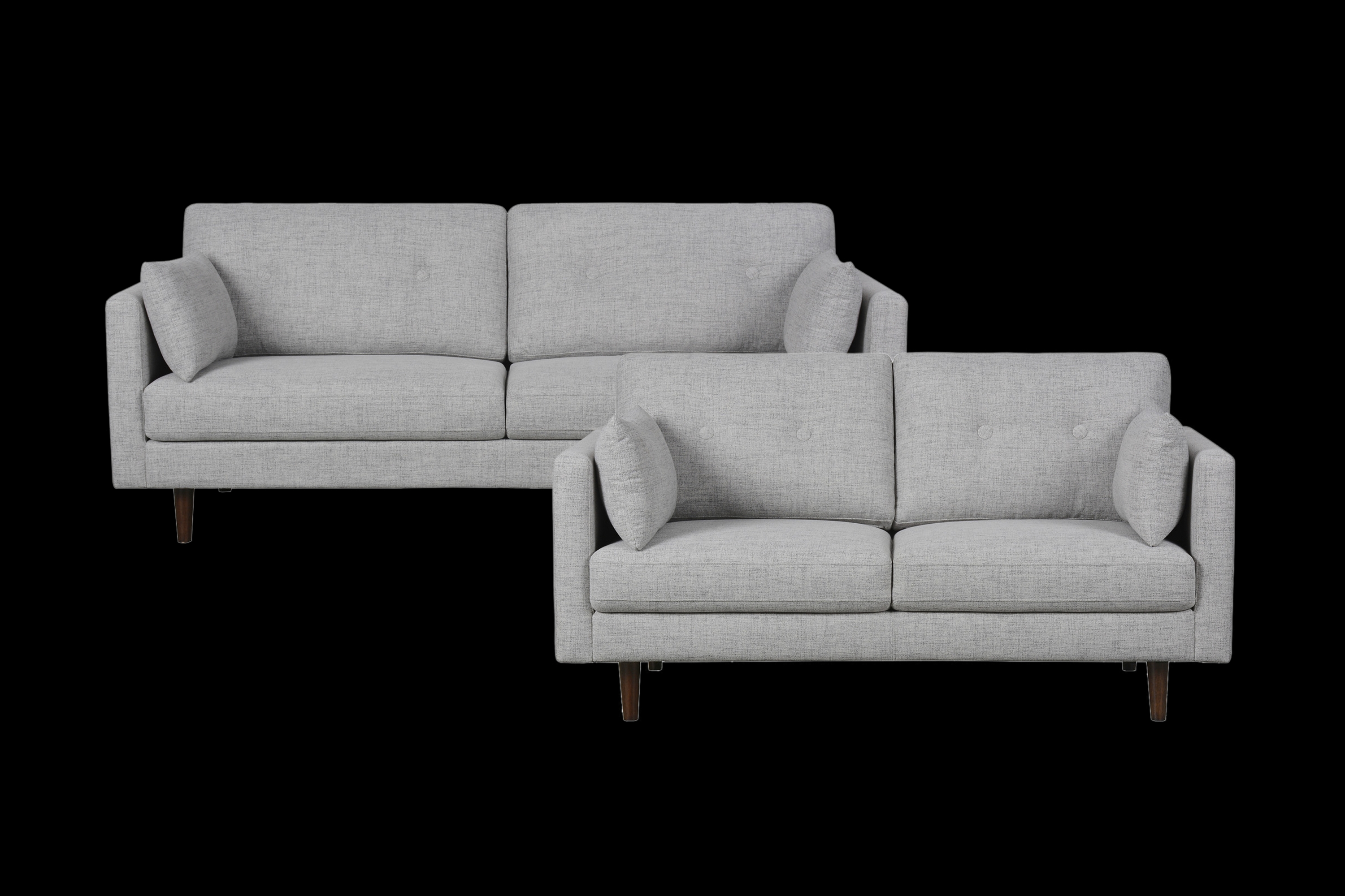 Charlestown Light Gray 2 Pc Living Room - Thumbnail - Image 1