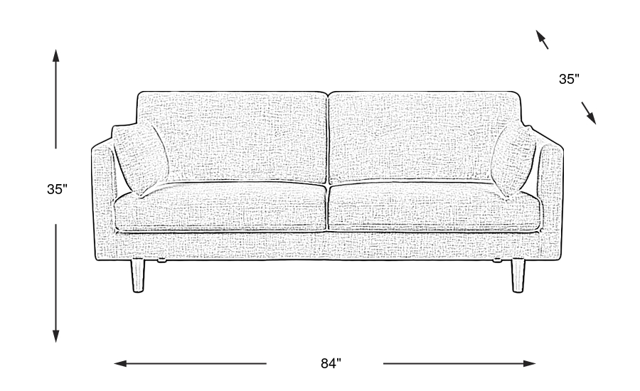 Dimension Image. Please refer to the Dimension Tab on this page for dimension details.
