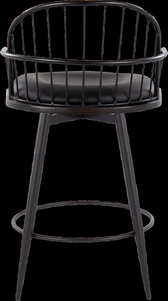 Charlias II Black Swivel Counter Height Stool, Set of 2 - Thumbnail - Image 10