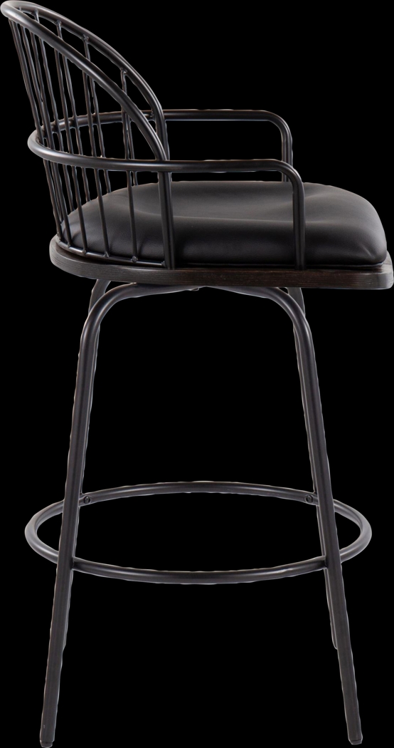 Charlias III Black Counter Height Stool, Set of 2 - Thumbnail - Image 4
