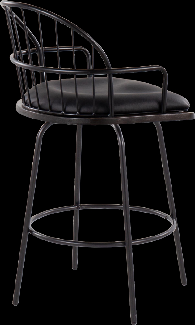 Charlias III Black Counter Height Stool, Set of 2 - Thumbnail - Image 5