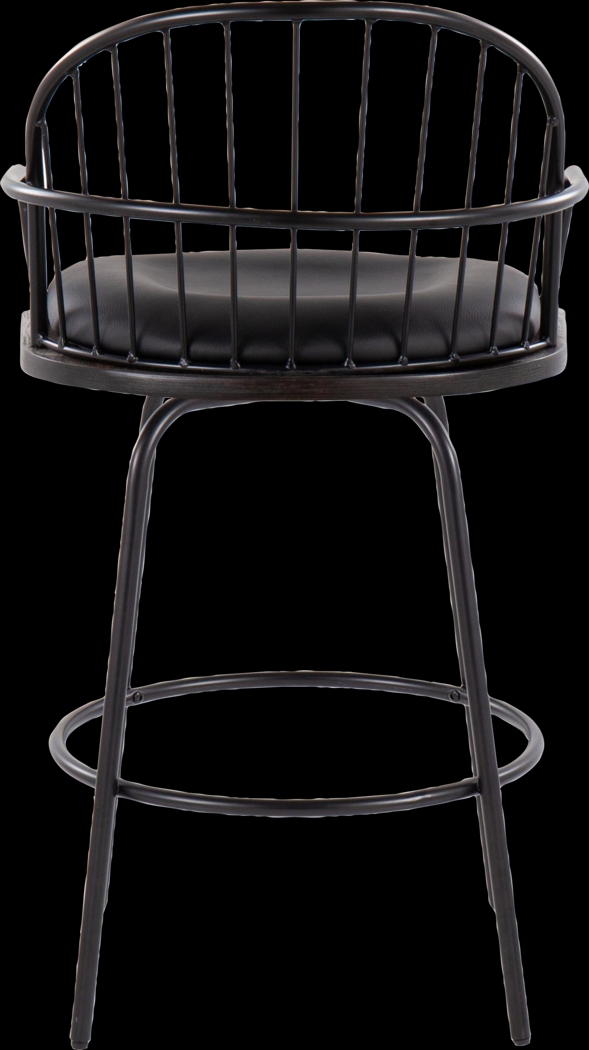 Charlias III Black Counter Height Stool, Set of 2 - Thumbnail - Image 6