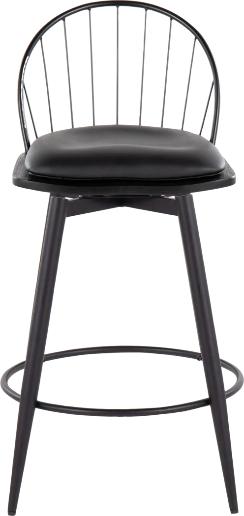 Charlias IV Black Swivel Counter Height Stool, Set of 2 - Thumbnail - Image 10