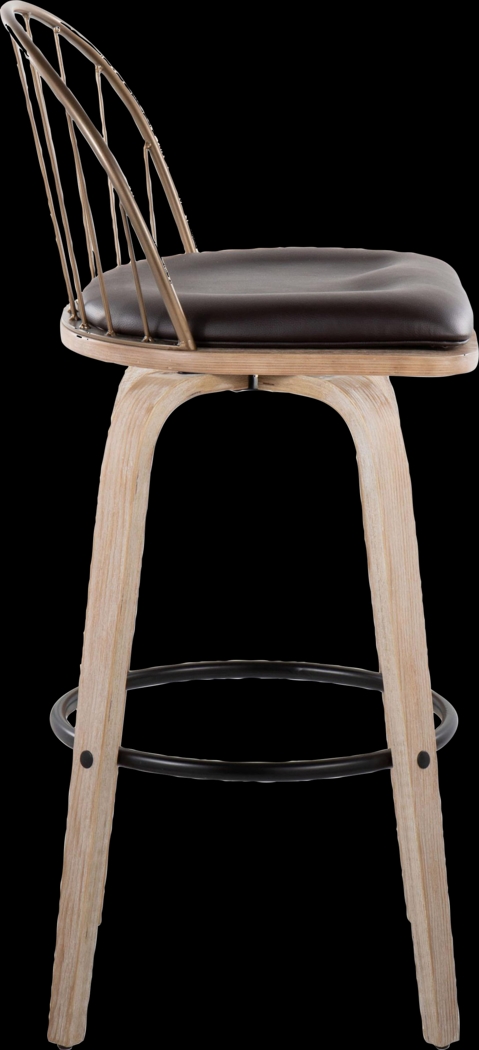 Charlias IX Brown Barstool, Set of 2 - Thumbnail - Image 6