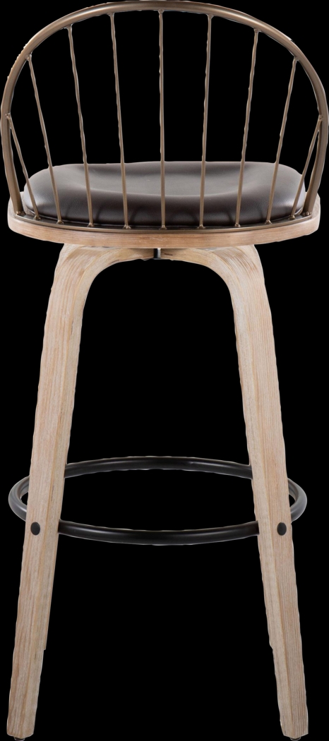 Charlias IX Brown Barstool, Set of 2 - Thumbnail - Image 8