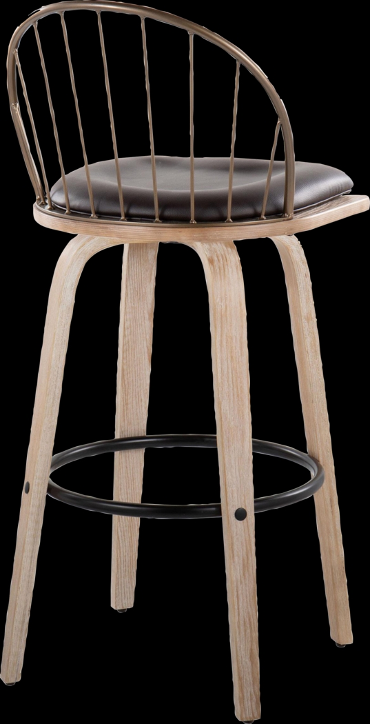 Charlias IX Brown Barstool, Set of 2 - Thumbnail - Image 9
