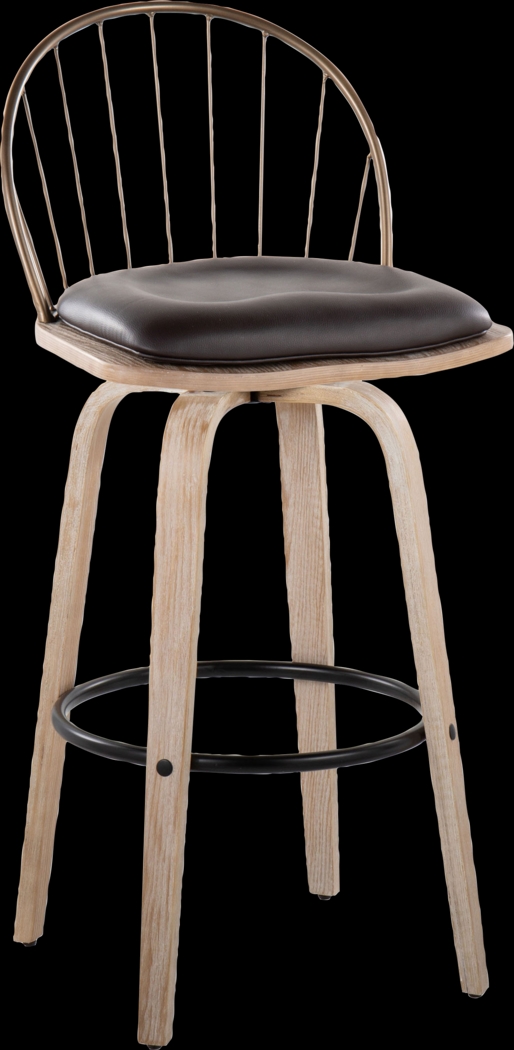 Charlias IX Brown Barstool, Set of 2 - Thumbnail - Image 10
