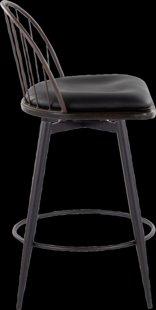 Charlias V Black Swivel Counter Height Stool, Set of 2 - Thumbnail - Image 7