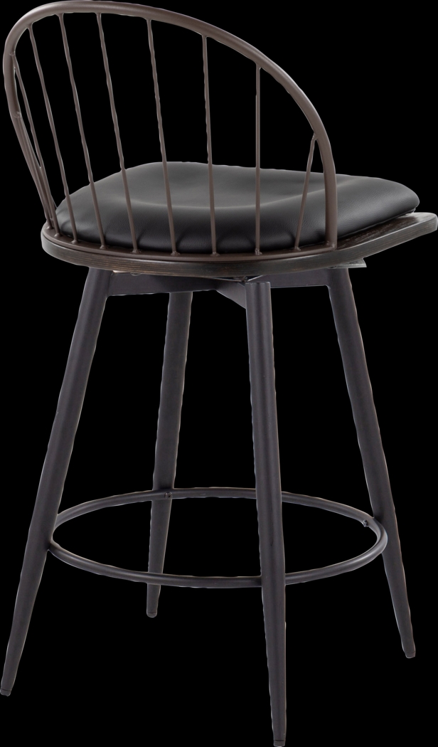 Charlias V Black Swivel Counter Height Stool, Set of 2 - Thumbnail - Image 8