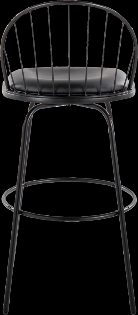 Charlias VI Black Swivel Barstool, Set of 2 - Thumbnail - Image 10