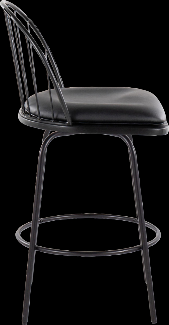 Charlias VI Black Swivel Counter Height Stool, Set of 2 - Thumbnail - Image 6