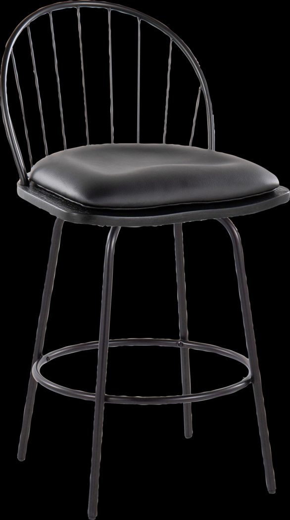 Charlias VI Black Swivel Counter Height Stool, Set of 2 - Thumbnail - Image 7