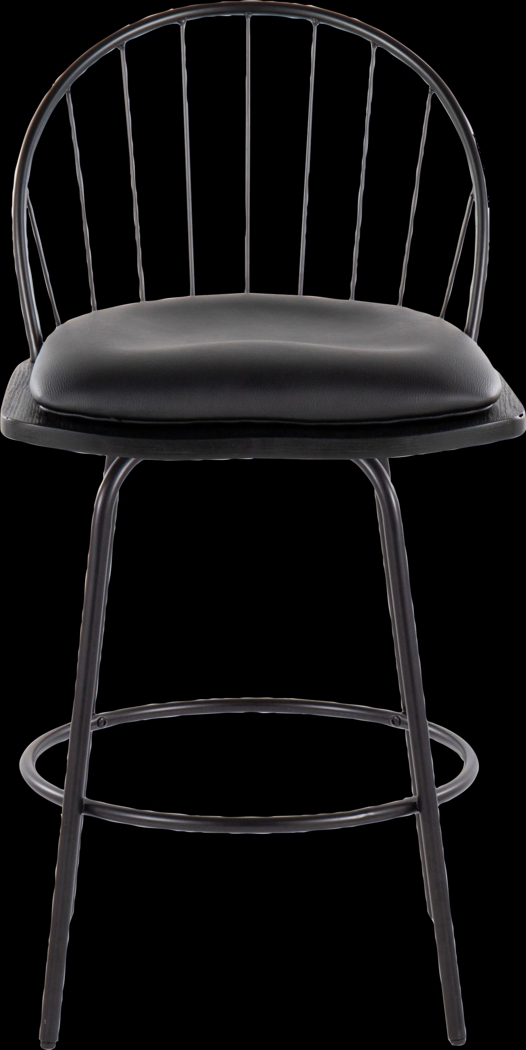 Charlias VI Black Swivel Counter Height Stool, Set of 2 - Thumbnail - Image 8