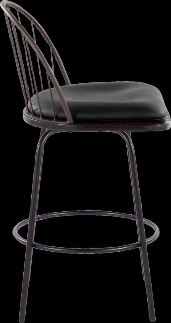 Charlias VII Black Swivel Counter Height Stool, Set of 2 - Thumbnail - Image 6