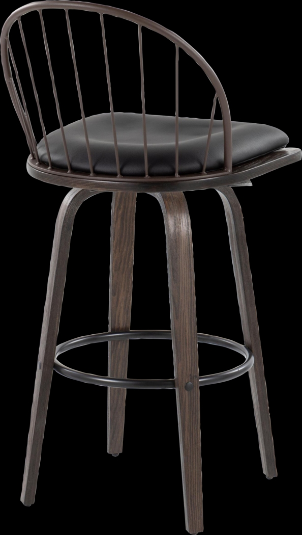 Charlias VIII Black Swivel Barstool, Set of 2 - Thumbnail - Image 9