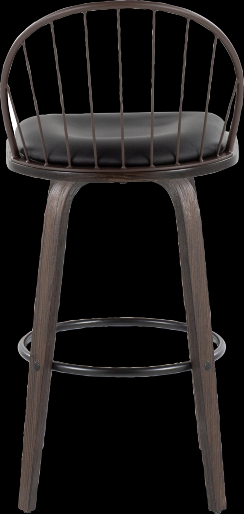 Charlias VIII Black Swivel Barstool, Set of 2 - Thumbnail - Image 10