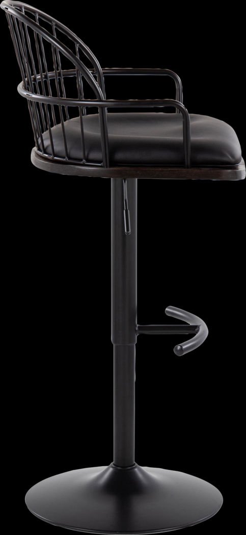 Charlias X Black Adjustable Barstool, Set of 2 - Thumbnail - Image 5