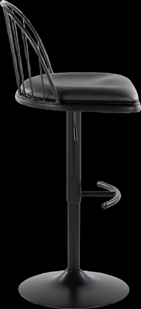 Charlias XI Black Adjustable Barstool, Set of 2 - Thumbnail - Image 6