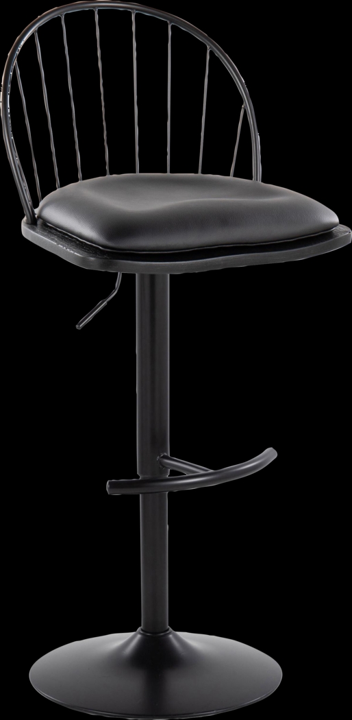 Charlias XI Black Adjustable Barstool, Set of 2 - Thumbnail - Image 7