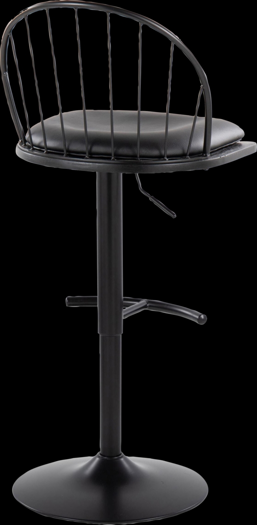 Charlias XI Black Adjustable Barstool, Set of 2 - Thumbnail - Image 9