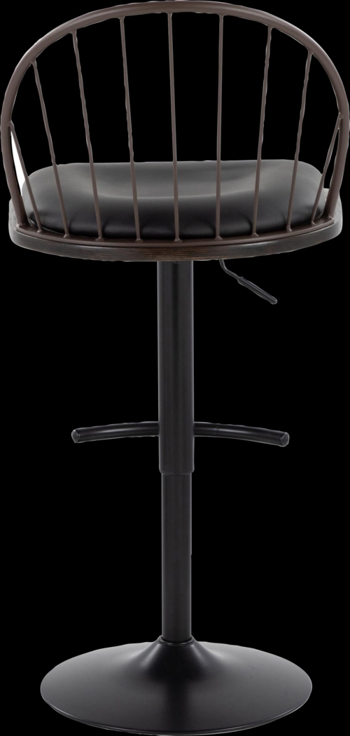 Charlias XII Black Adjustable Barstool, Set of 2 - Thumbnail - Image 11