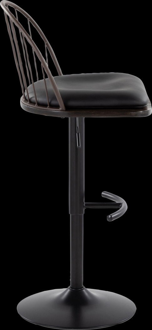 Charlias XII Black Adjustable Barstool, Set of 2 - Thumbnail - Image 7