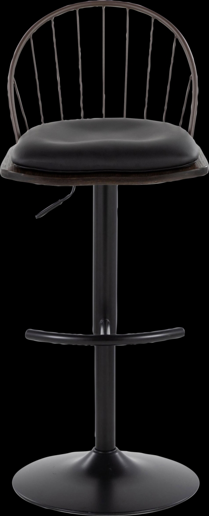 Charlias XII Black Adjustable Barstool, Set of 2 - Thumbnail - Image 9