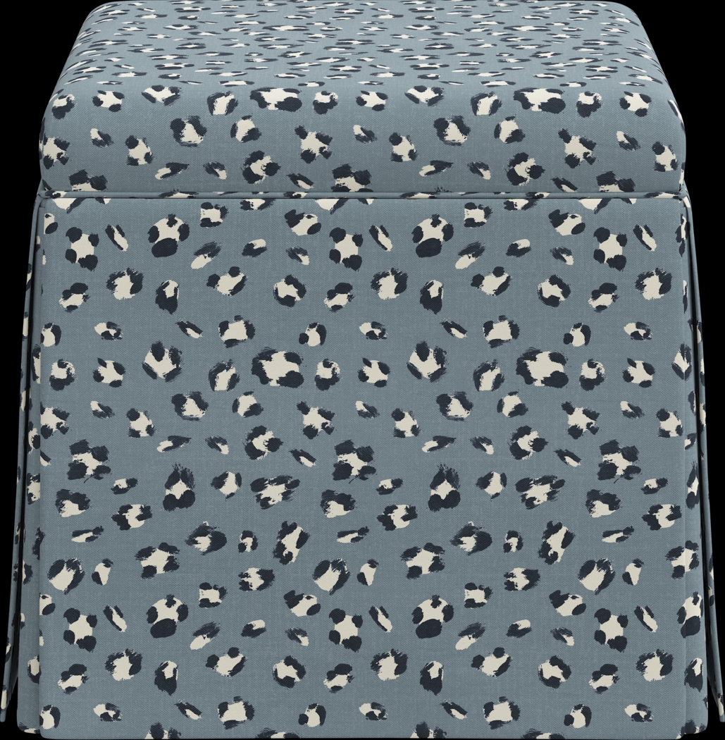 Charlick Blue Ottoman - Thumbnail - Image 3