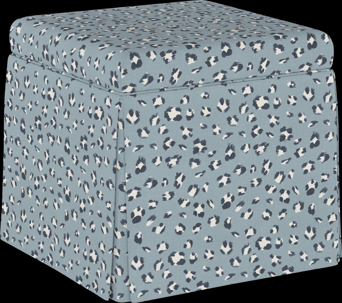 Charlick Blue Ottoman - Thumbnail - Image 1