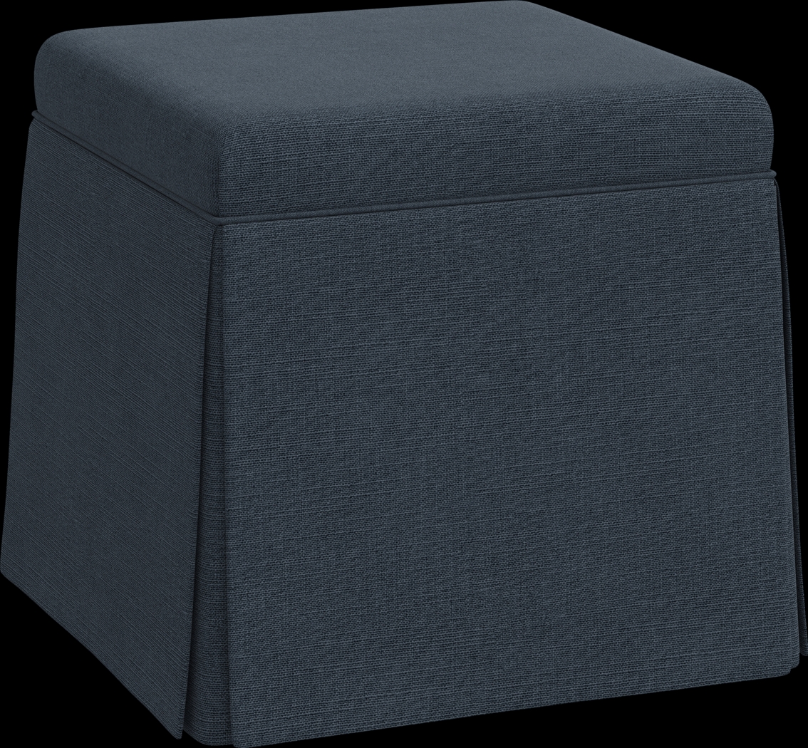 Charlick Blue Ottoman - Thumbnail - Image 2