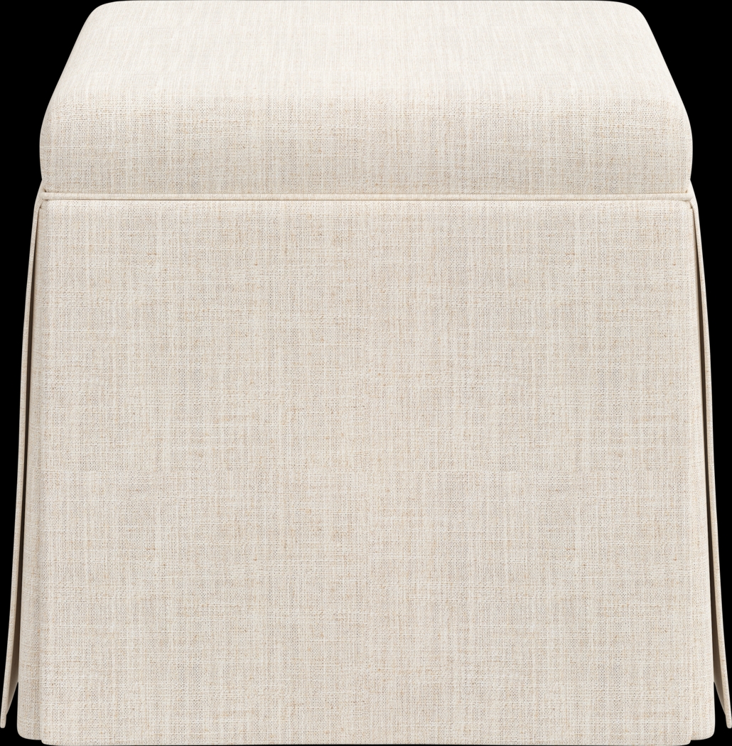 Charlick Cream Ottoman - Thumbnail - Image 3