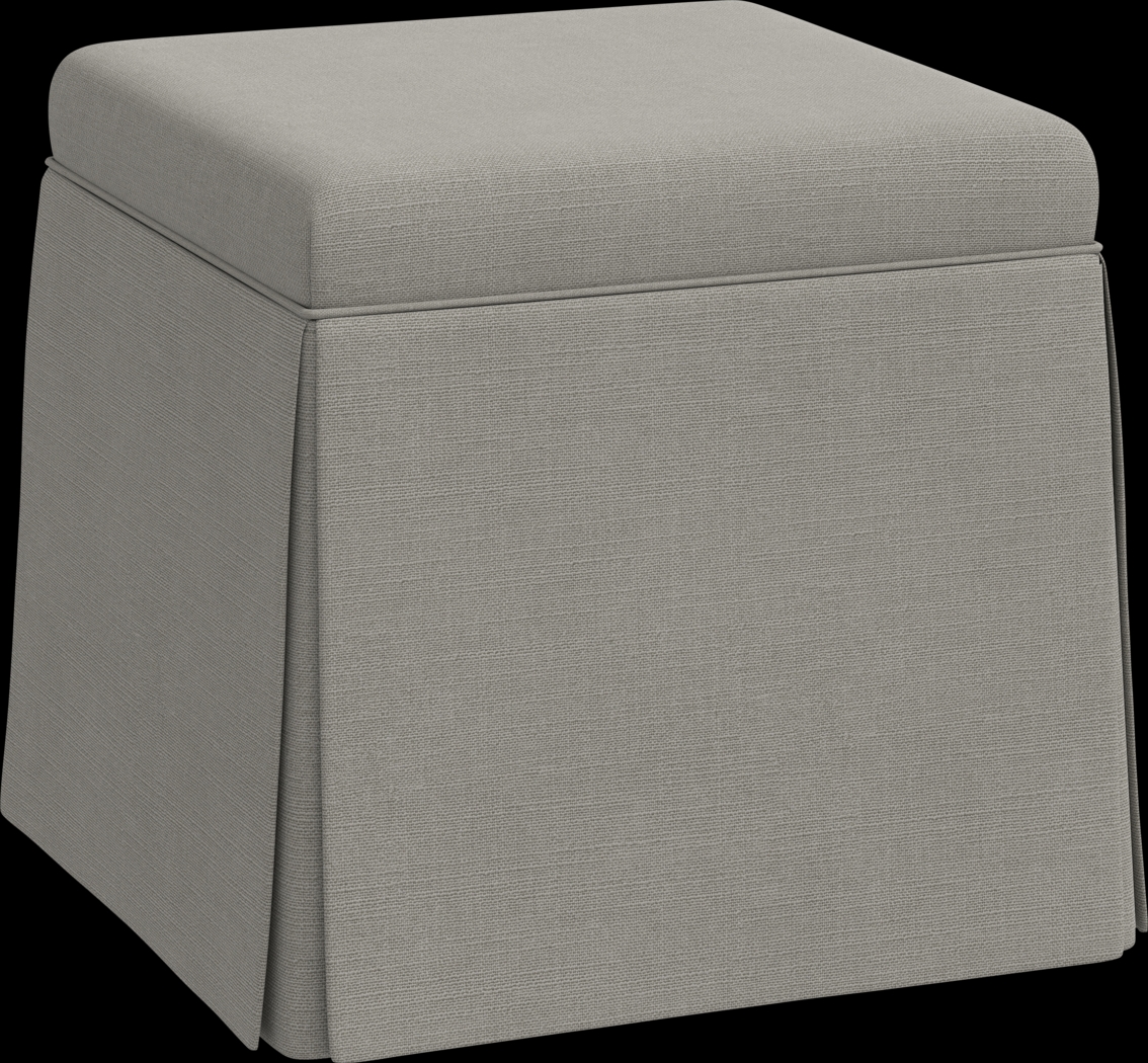 Charlick Gray Ottoman - Thumbnail - Image 2